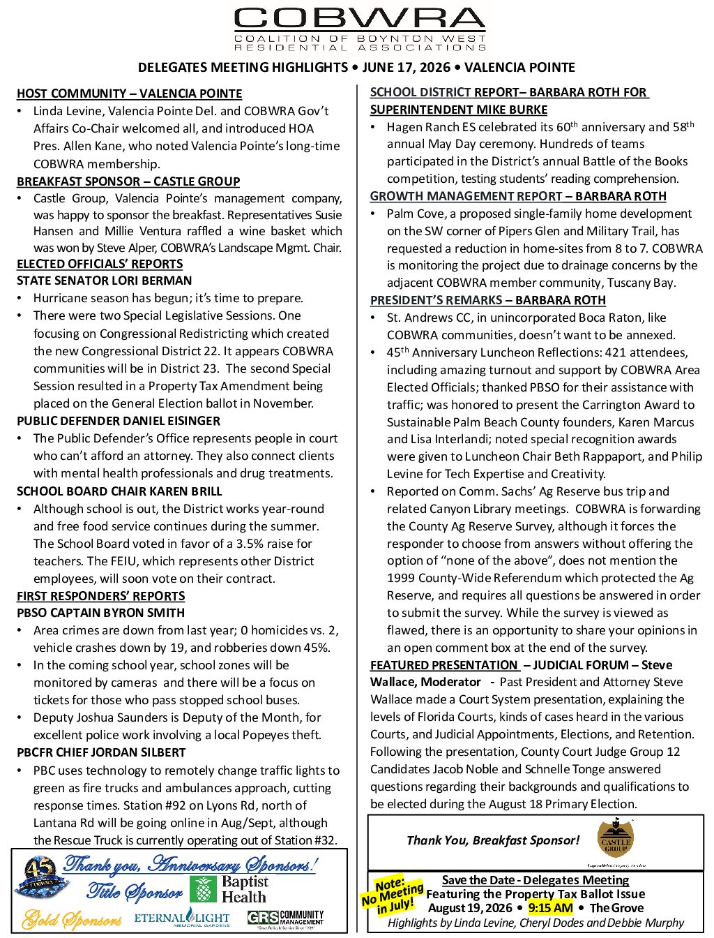 HIGHLIGHTS JUNE 17 2026